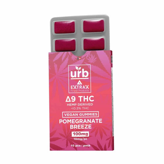Urb 100mg D9 Vegan Gummies - Pomegranate Breeze