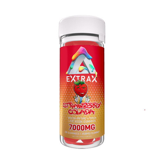 Extrax THC-A 7000mg gummies Strawberry Colada Adios Blend