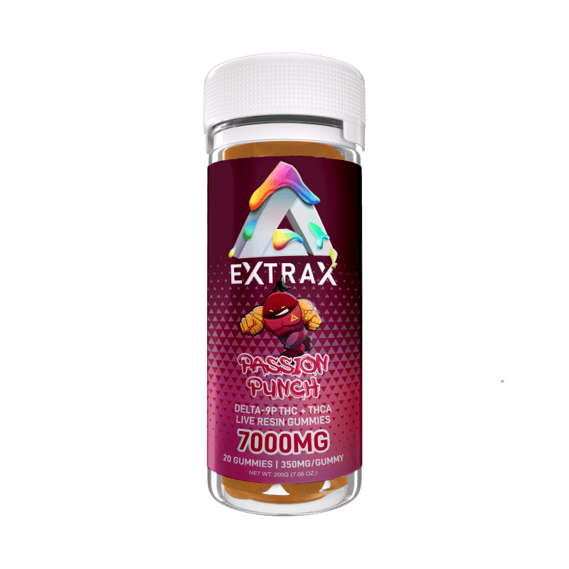 Extrax THC-A 7000mg gummies Passion Punch Adios Blend